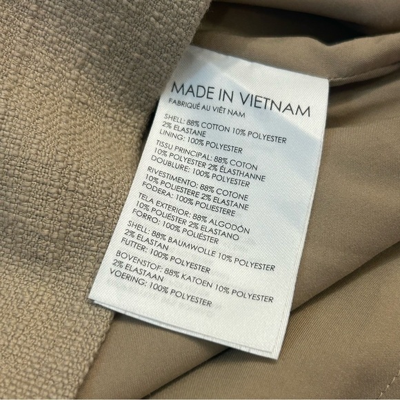 Club Monaco Beige Cotton Mini Skirt Size 2 - Picture 8 of 9